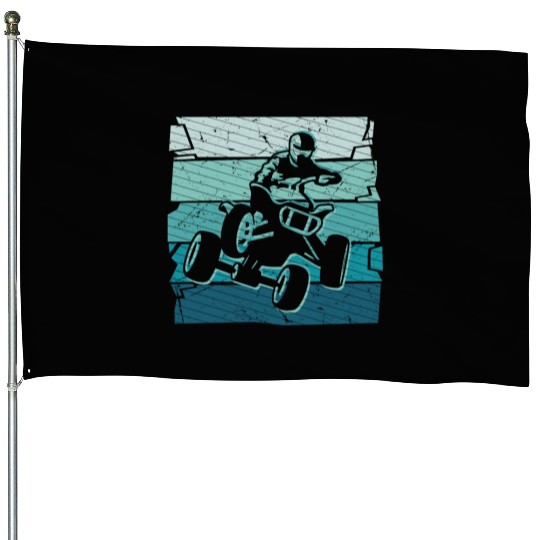 Quad Biker Graphic Offroad 4 wheeler ATV House Flags