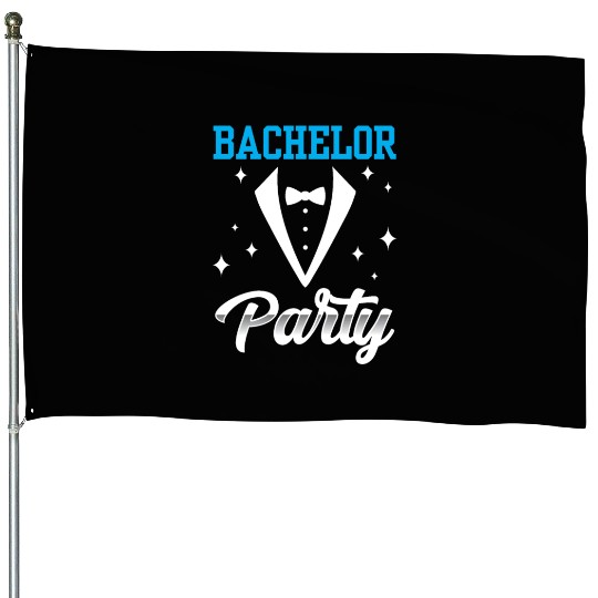 Bachelor Party Team Bride Groom House Flags