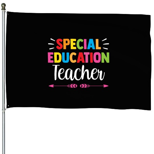 Special Education Teacher Cute Sped Awareness House Flags
