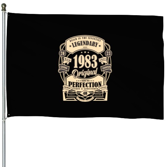 40th Birthday Gift Myth Legend Original present House Flags