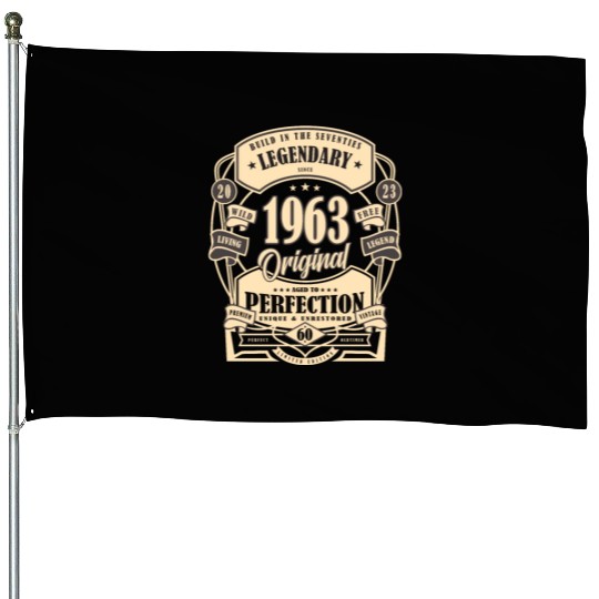 60th Birthday Gift Myth Legend Original present House Flags