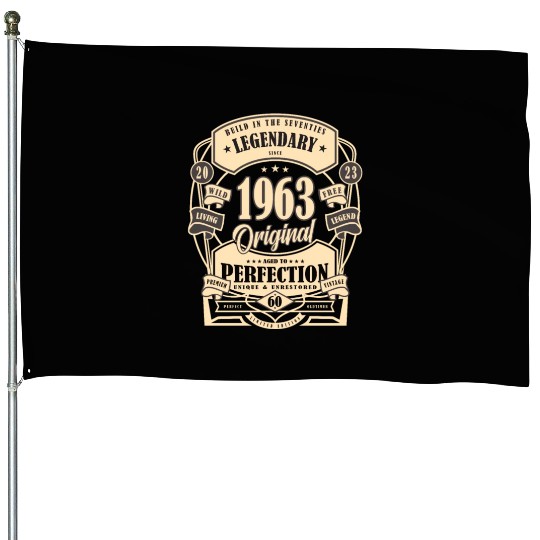 60th Birthday Gift Myth Legend Original present House Flags