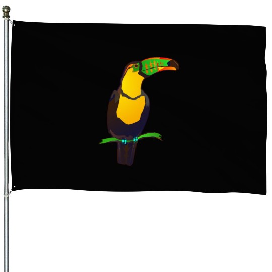 Desing Tukan; beautiful bird House Flags