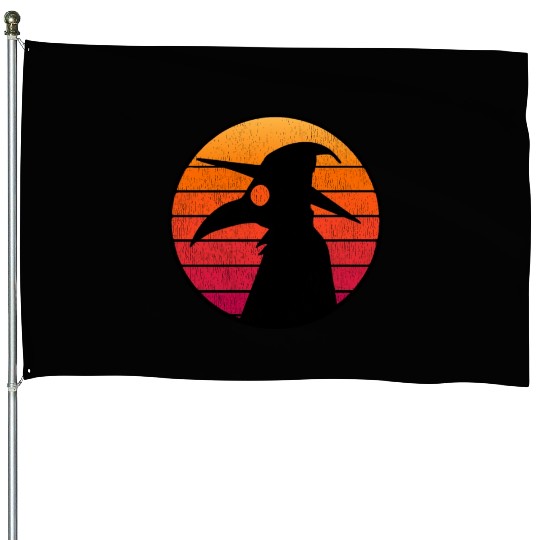 The Plague Doctor Costume Kids Retro Sun Plague House Flags