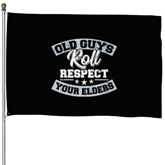 BJJ Old Guys Roll Brazilian Jiu Jitsu Training Jiu House Flags