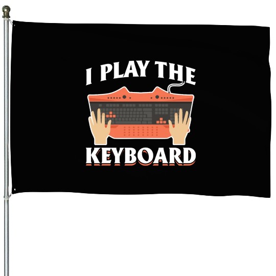 Keyboard Gamer Humorous Computer Science House Flags
