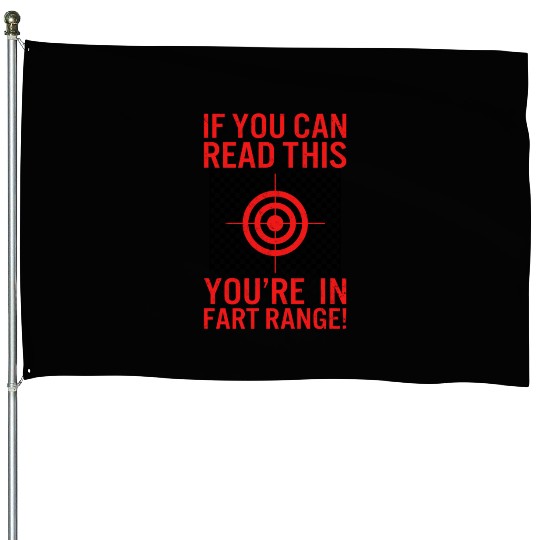 Halloween House Flags, You're In Fart Range Bullseye