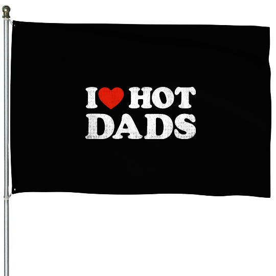 I Heart Hot Dads Outfit Y2K Adult Humor I Love House Flags