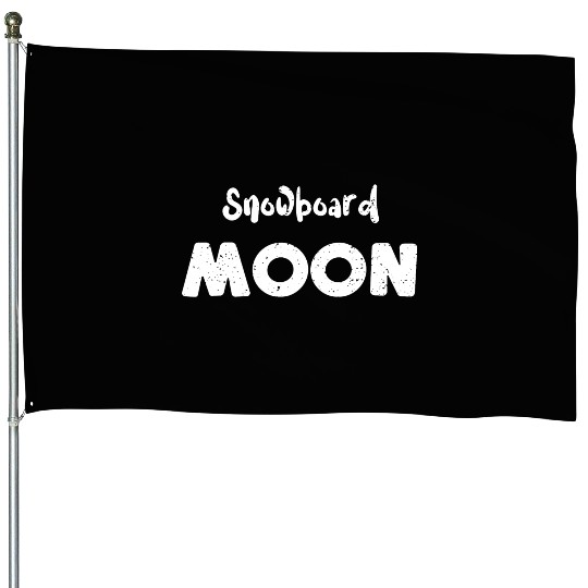 Snowboard Moon - Snowboarding House Flags
