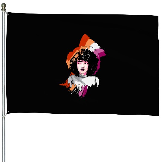 Afro Girl Gay Lesbian Flag Black History Melanin B House Flags