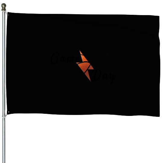 Game Day Basketball Lightning Bolt House Flags