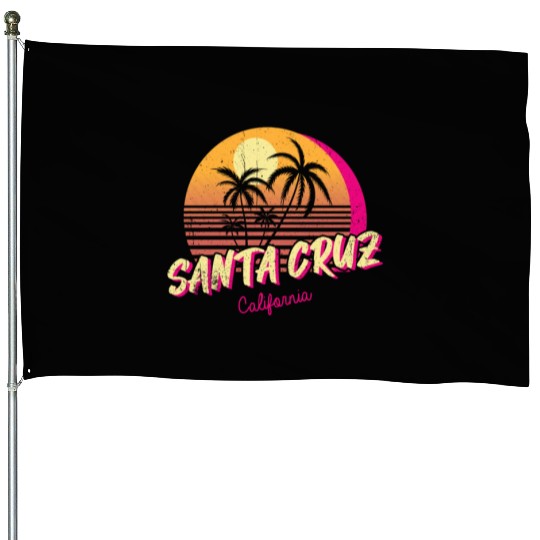 Retro Santa Cruz California House Flags