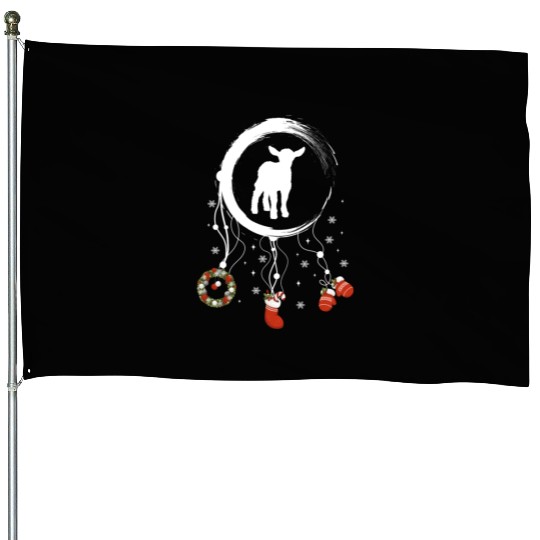 Winter dreamcatcher Christmas Lamb House Flags
