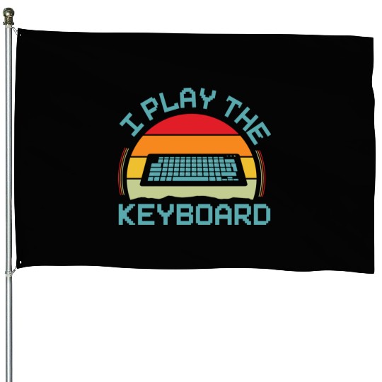Keyboard Gamer Computer Science Gaming House Flags