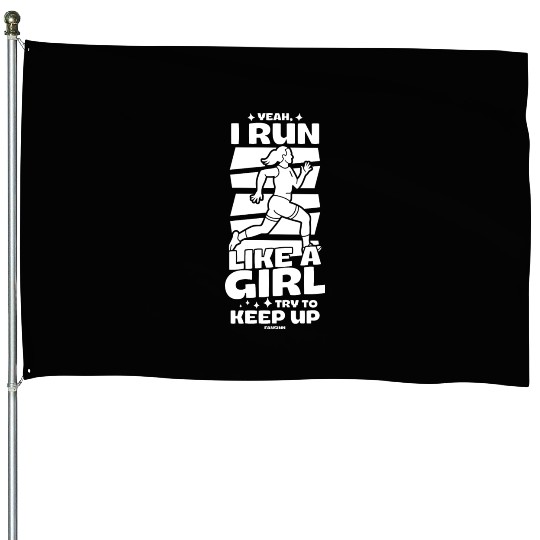Run jogging sport race training gift House Flags