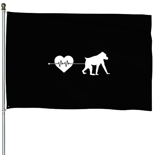 monkey heartbeat House Flags