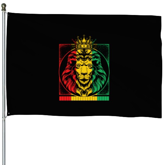 Rastafari House Flags, Rasta Lion Of Judah Rastafarian
