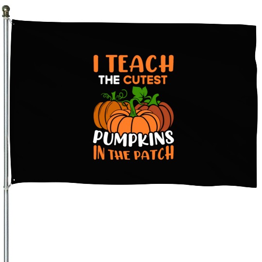 Teacher Halloween Pre-K Teacher Kindergarten Cutes House Flags