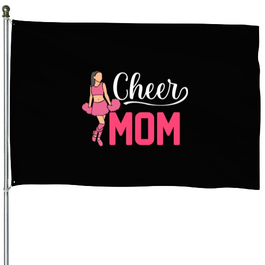 Womens Cheer Mom Gymnastics Cheerleading Mom Squad House Flags