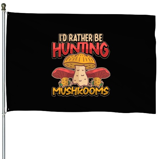 Morels Mushroom Picker Mushroom Farmer Mushroom House Flags