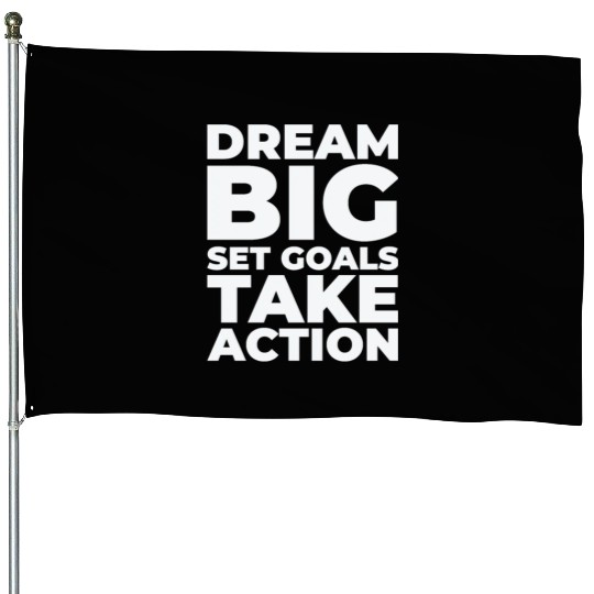 Goal Life Quotes Positive Message Motivational House Flags