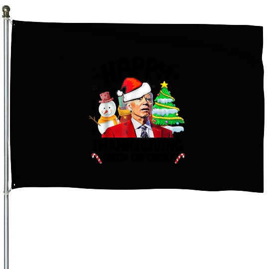 Joe Biden Merry Thanksgiving Trick Or Treat House Flags