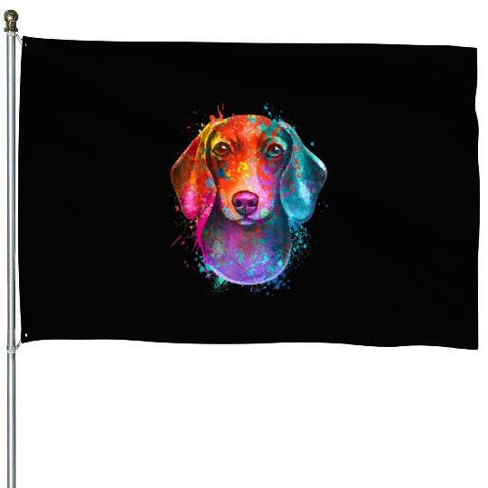 Dachshund Is My Spirit Animal House Flags