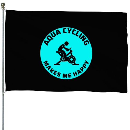 Aqua Cycling Swimming Pool Fitness Training Coach House Flags