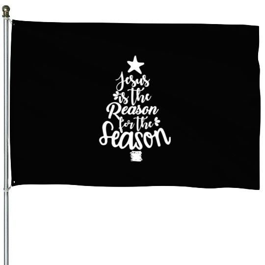 Jesus Is The Reason For The Season Christmas House Flags