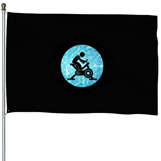 Aqua Cycling Swimming Pool Fitness Training Coach House Flags