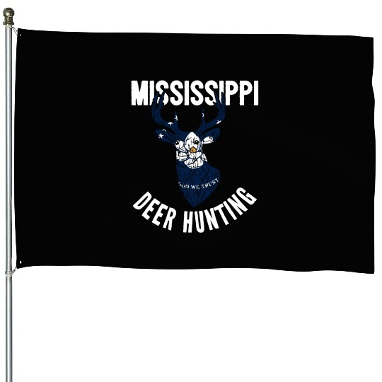Mississippi Deer Hunting Buck Stag Hunter House Flags
