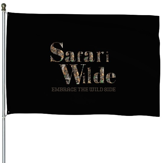 Safari Wilde Camo Mossy Oak Tan House Flags