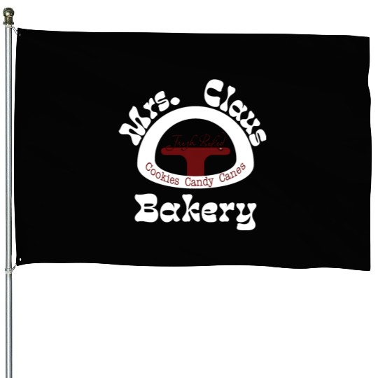 Christmas House Flags, Mrs. Claus Bakery House Flags,