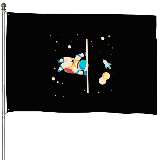 Calisthenics Astronaut Fitness Workout Exercise House Flags