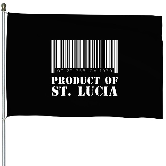 Product of St. Lucia (White) House Flags