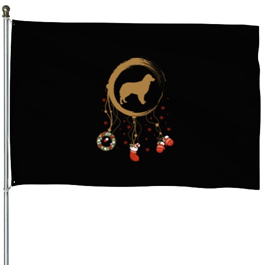 dog dreamcatcher Christmas Australian Shepherd House Flags