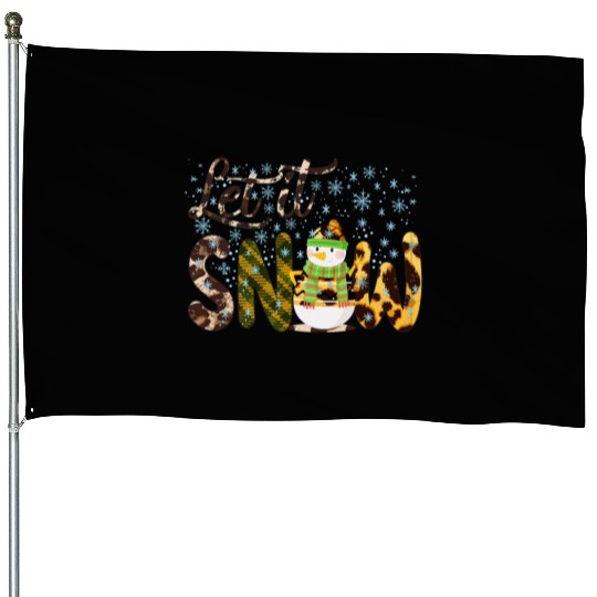 Christmas Snowman, Let it snow , Snowman gift House Flags