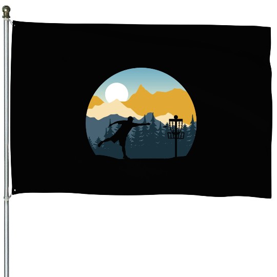 Disc Golf - Disc Golfing Player Ultimate Frisbee House Flags