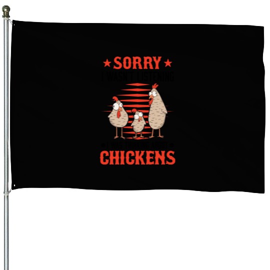 Chickens Gift Chicken House Flags