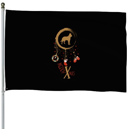 dog dreamcatcher Christmas Belgian Malinois House Flags