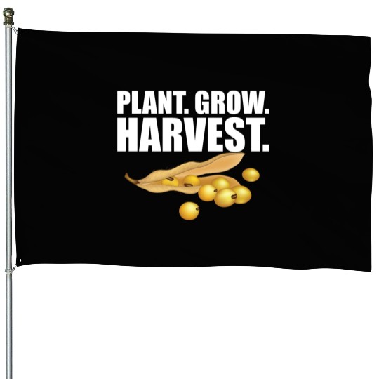 Soybean Farmer - Plant Grow Harvest House Flags
