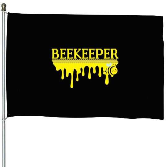 Bee Keeper Beekeeper, Funny Bee Hive Honey Lover House Flags