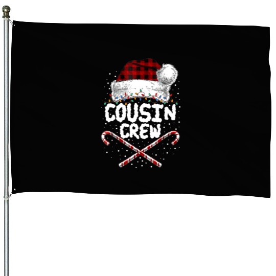 Cousin Crew Buffalo Red Plaid Christmas Pajamas House Flags