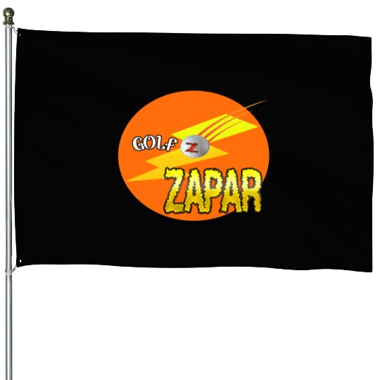 Zapar Orange and Yellow Golf Logo House Flags