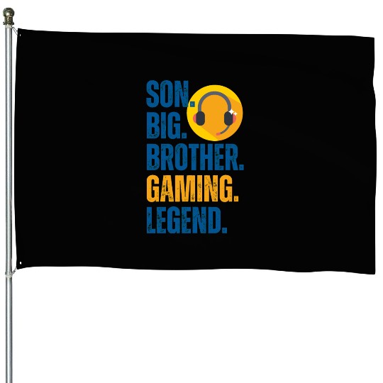 SON BROTHER GAMING LEGEND for gamer textured text House Flags