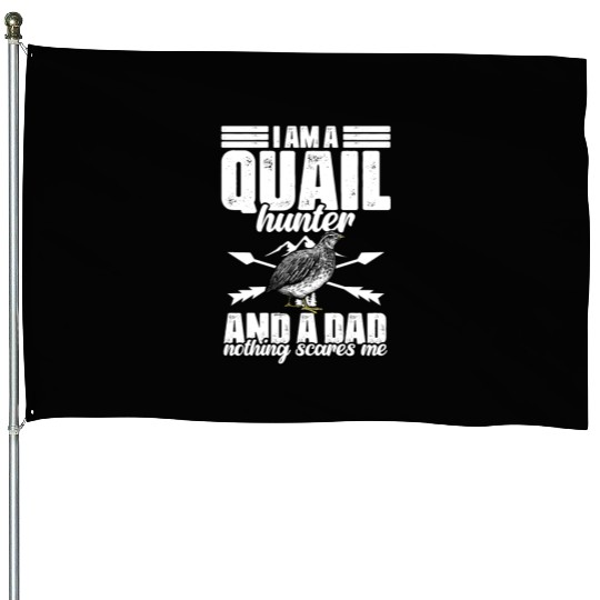 Funny Quail Hunting Hobby Northern Bobwhite Quail House Flags