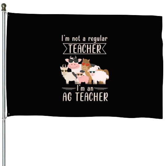 AG Teacher Funny Agriculture Animal Lover House Flags
