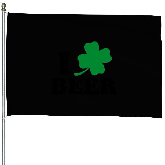 I Love Beer St Patricks Day House Flags
