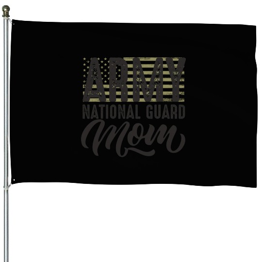 Army National Guard Mom with US flag military styl House Flags