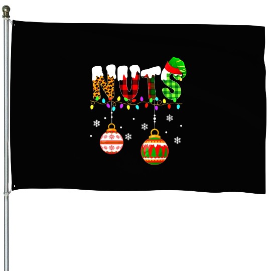 Funny Chest Nuts Couples Christmas Chestnuts Xmas House Flags